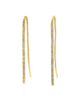 Diamond-Accented Gold Threader Earrings - Skeie's Jewelers