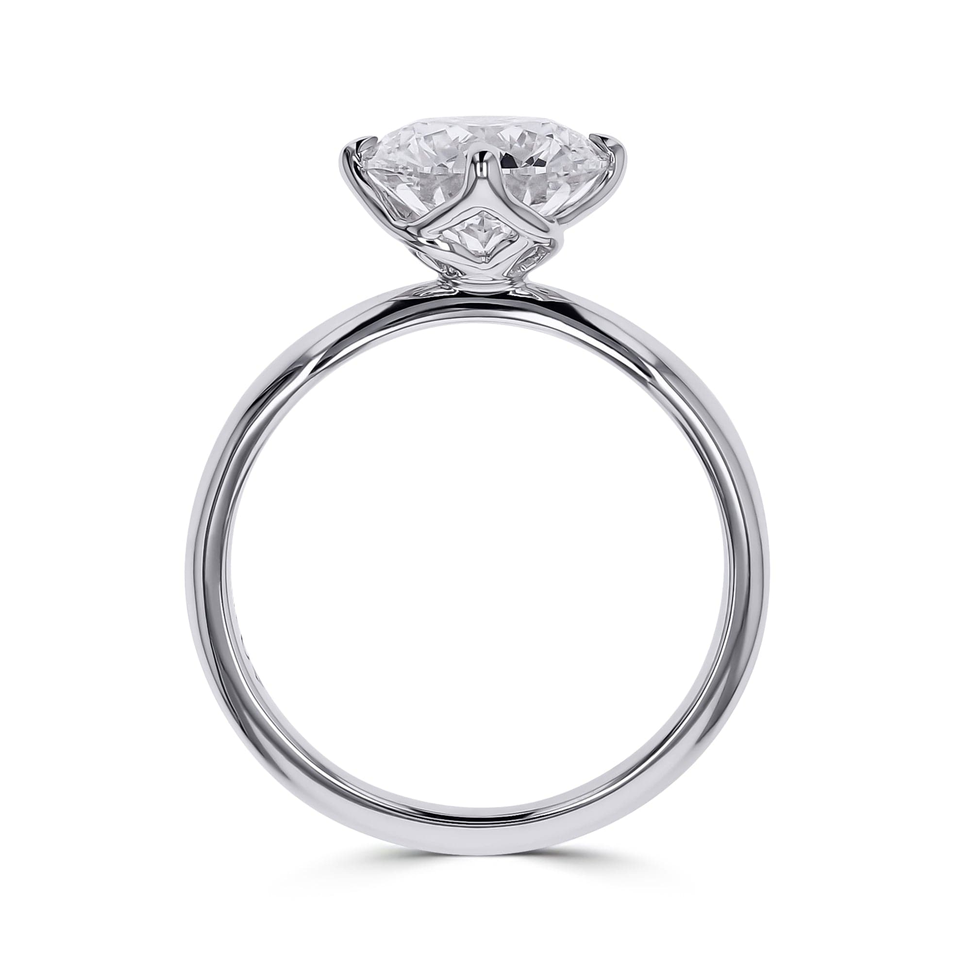 Lab-Grown Round Diamond East-West Prong Engagement Ring - Skeie's Jewelers