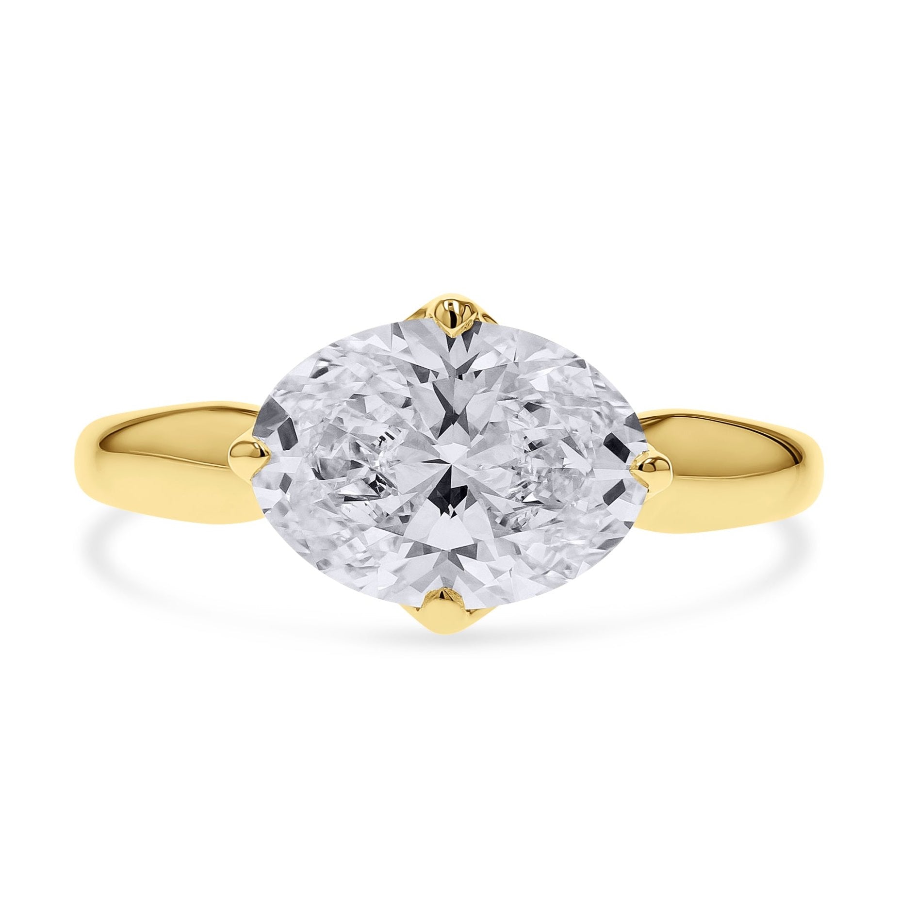 Clarity Diamond East-West Set Oval Solitaire Engagement Ring - Skeie's Jewelers