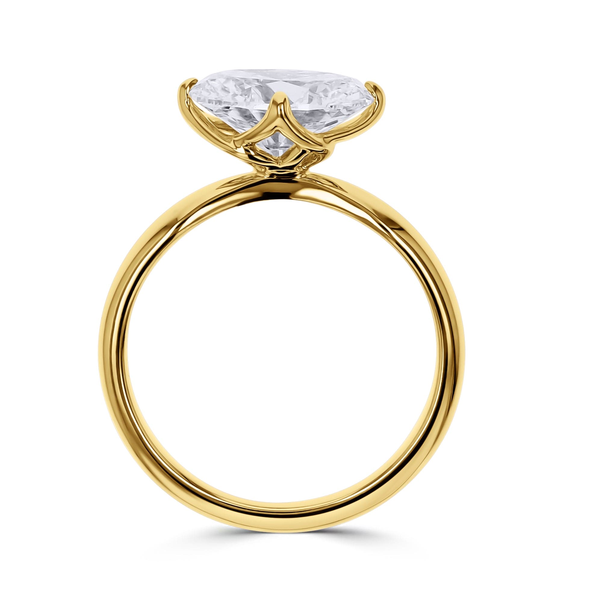 Clarity Diamond East-West Set Oval Solitaire Engagement Ring - Skeie's Jewelers