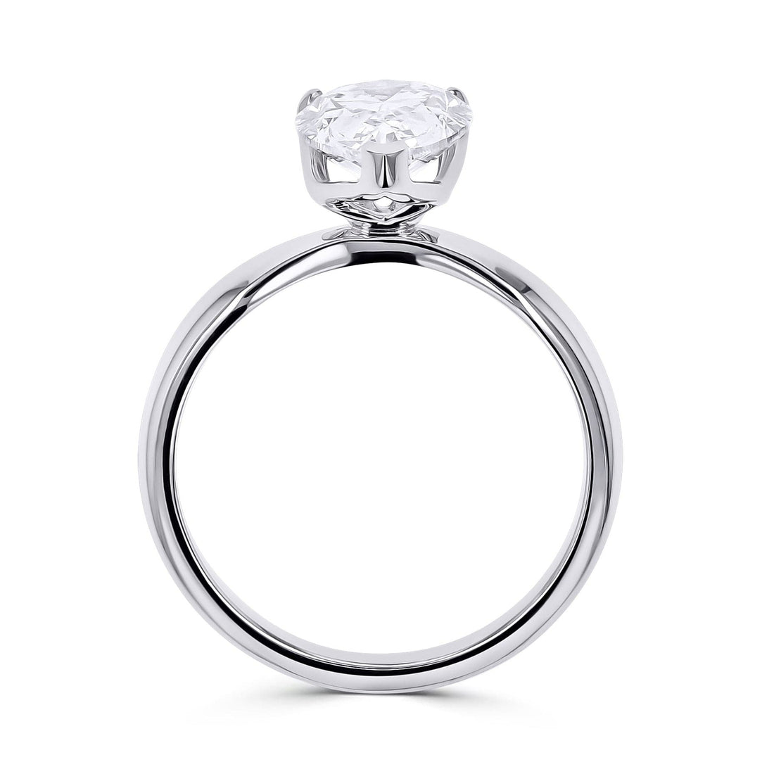 Clarity Diamond Pear Solitaire Engagement Ring