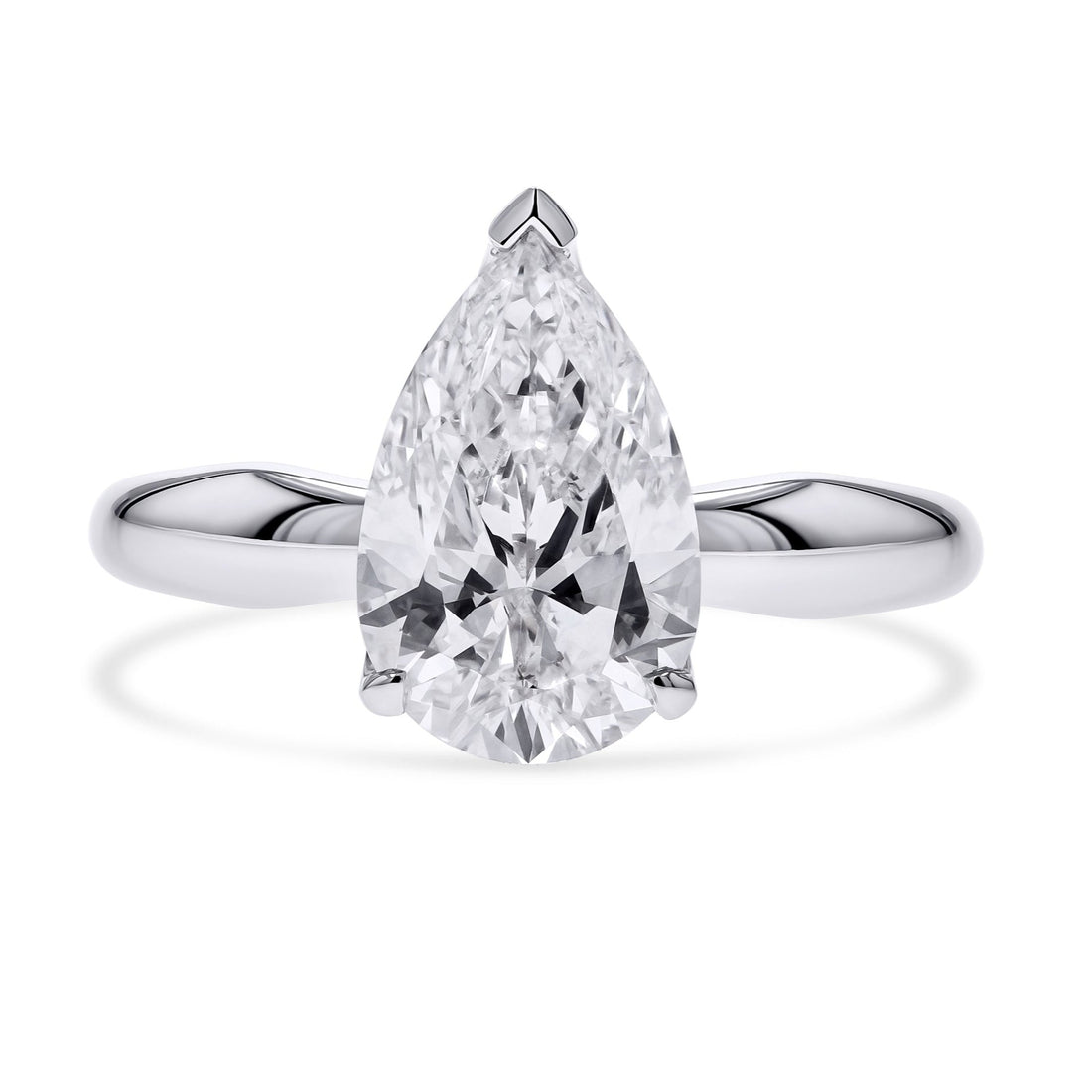 Clarity Diamond Pear Solitaire Engagement Ring