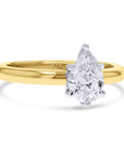 Lab Grown Pear-Cut Diamond Solitaire - Skeie's Jewelers