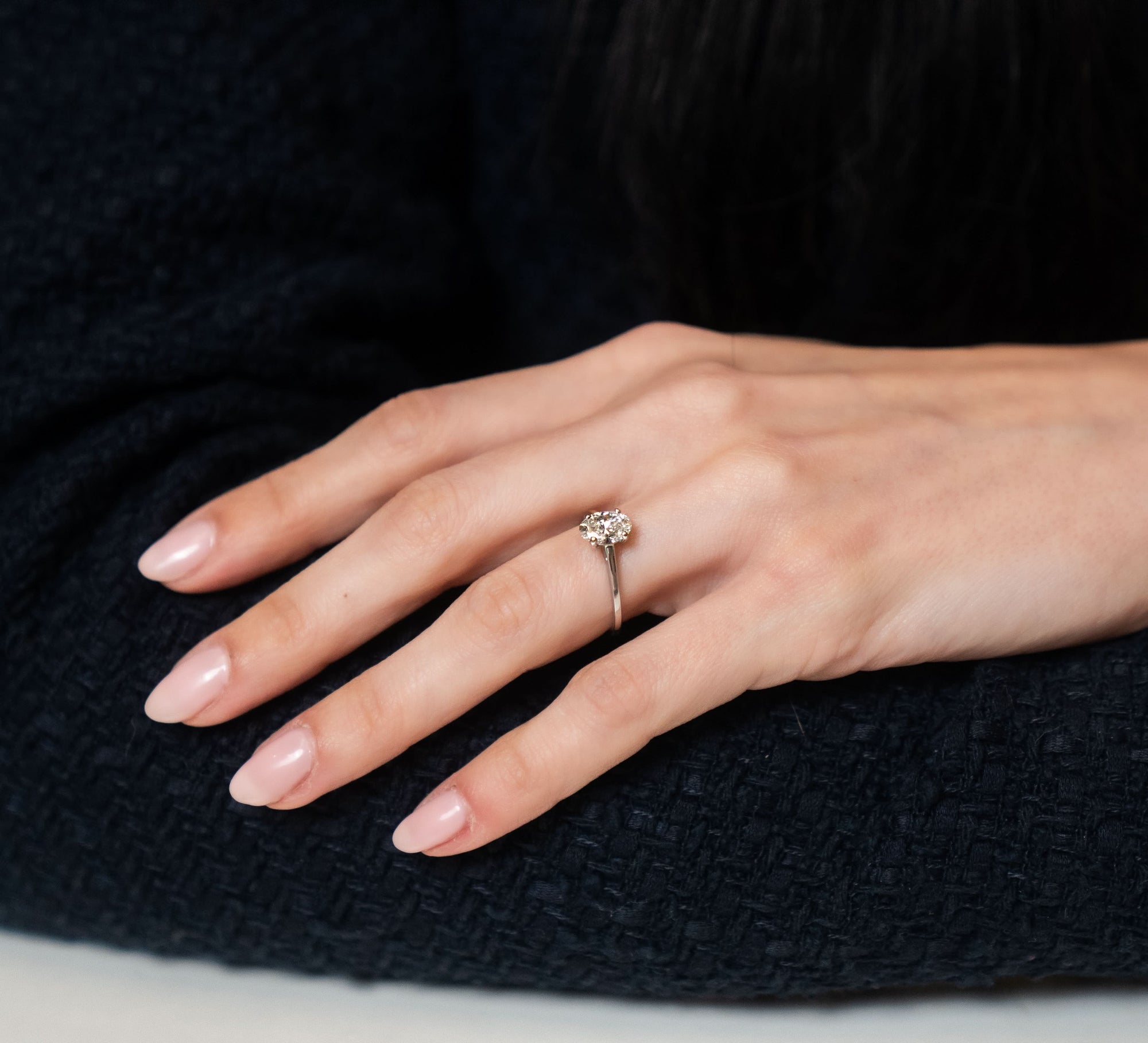 Lab-Grown Oval Diamond Solitaire Engagement Ring - 1.09ct - Skeie's Jewelers