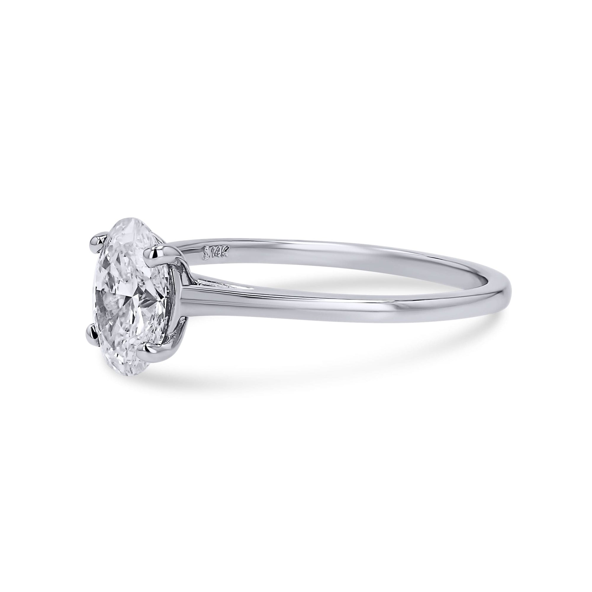 Lab-Grown Oval Diamond Solitaire Engagement Ring - 1.09ct - Skeie's Jewelers