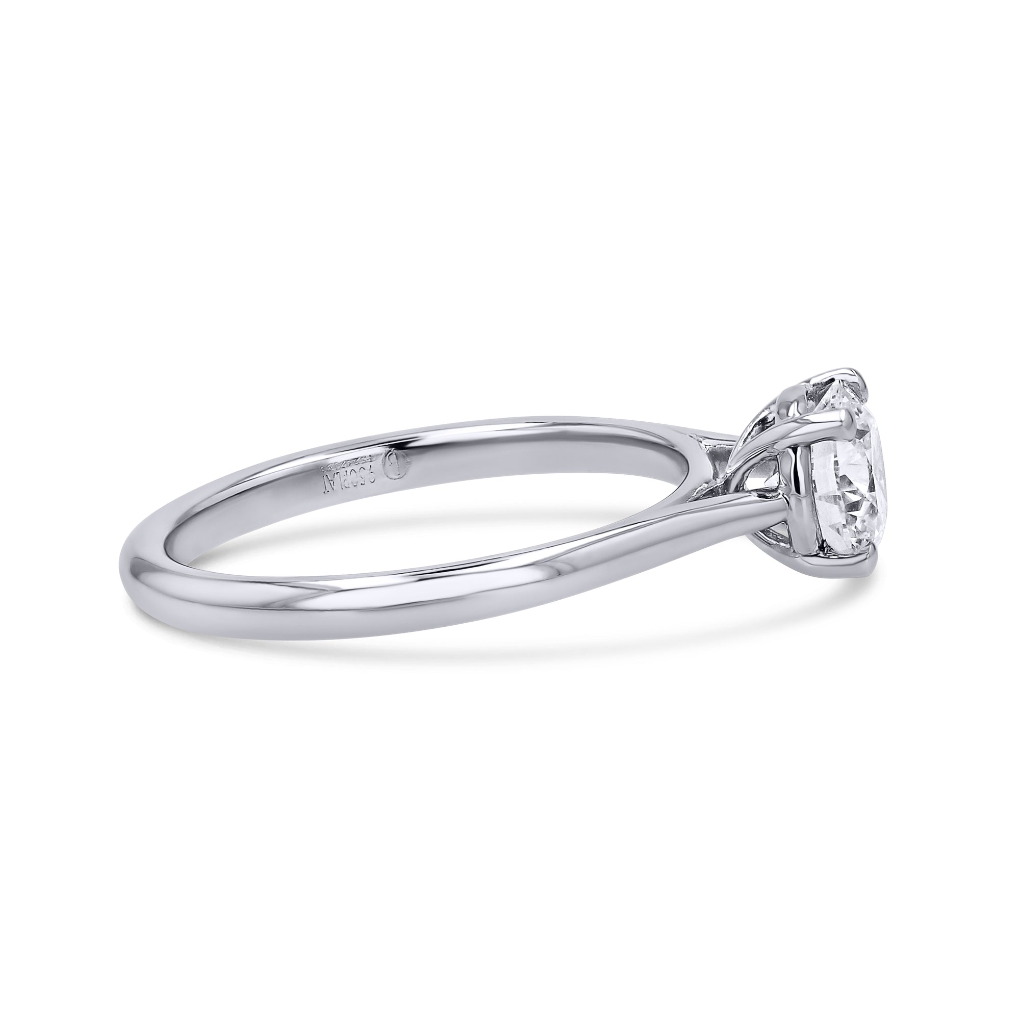Lab-Grown Round Diamond Platinum Solitaire - Skeie's Jewelers