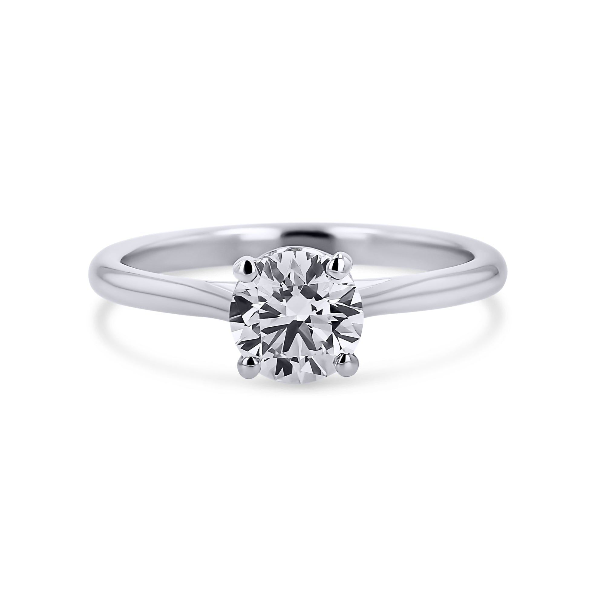 Lab-Grown Round Diamond Platinum Solitaire