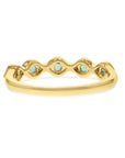 Emerald and Yellow Gold 5-Stone Band - Skeie's Jewelers