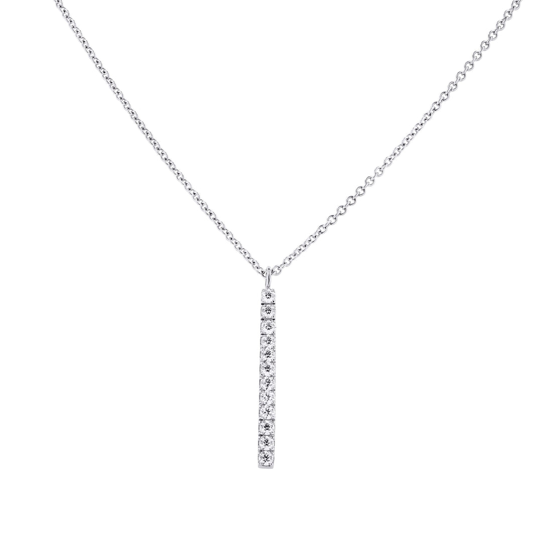 Diamond Bar Pendant Necklace by Skeie's