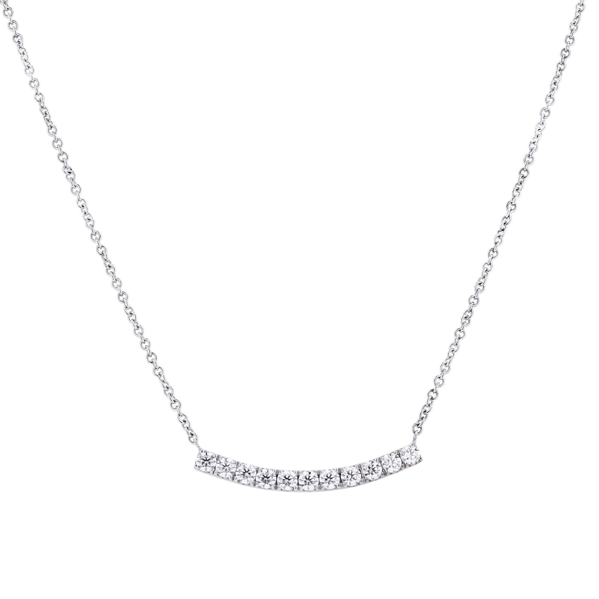 Curved Diamond-Set Necklace by Skeie's - Skeie's Jewelers