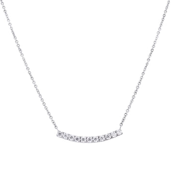 Curved Diamond-Set Necklace by Skeie's