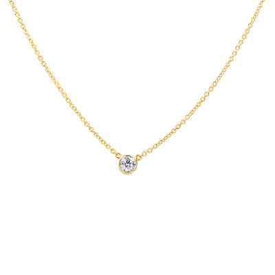 The Skeie's Diamond-Bezel Solitaire Necklace - Skeie's Jewelers