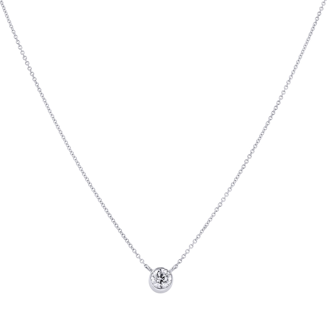 The Skeie's Diamond-Bezel Solitaire Necklace