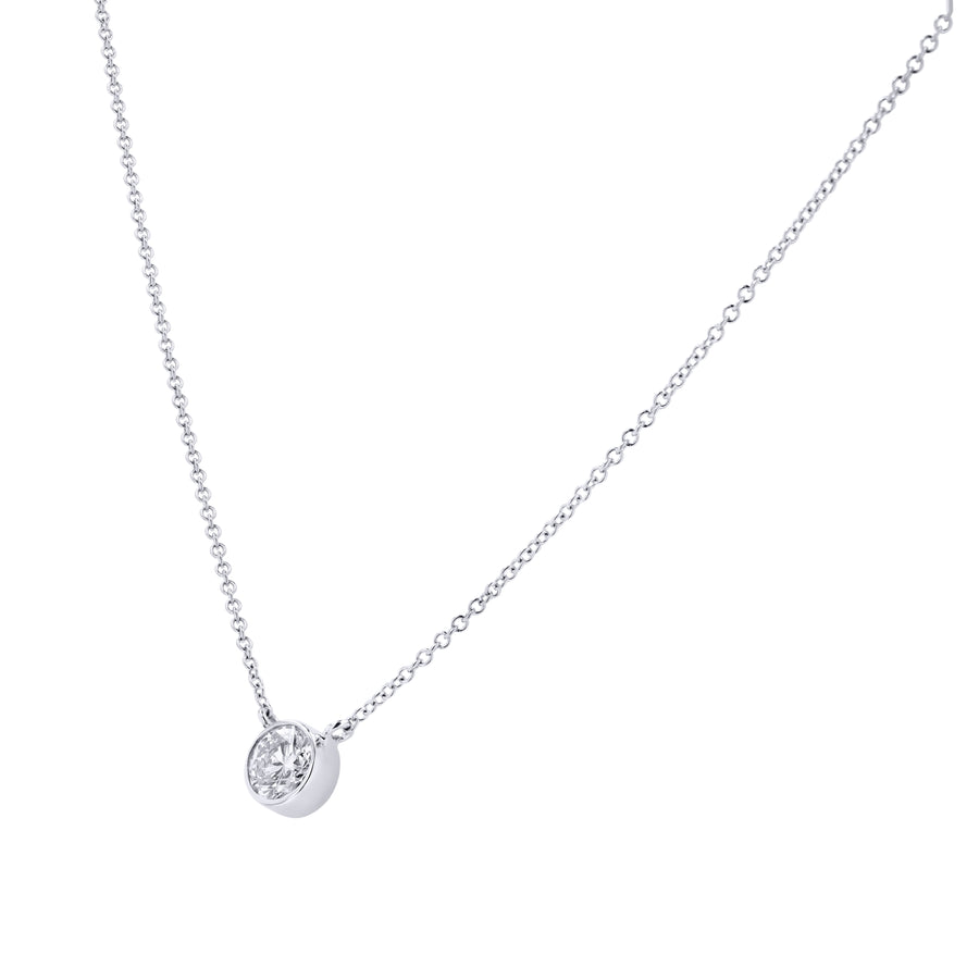 The Skeie's Diamond-Bezel Solitaire Necklace