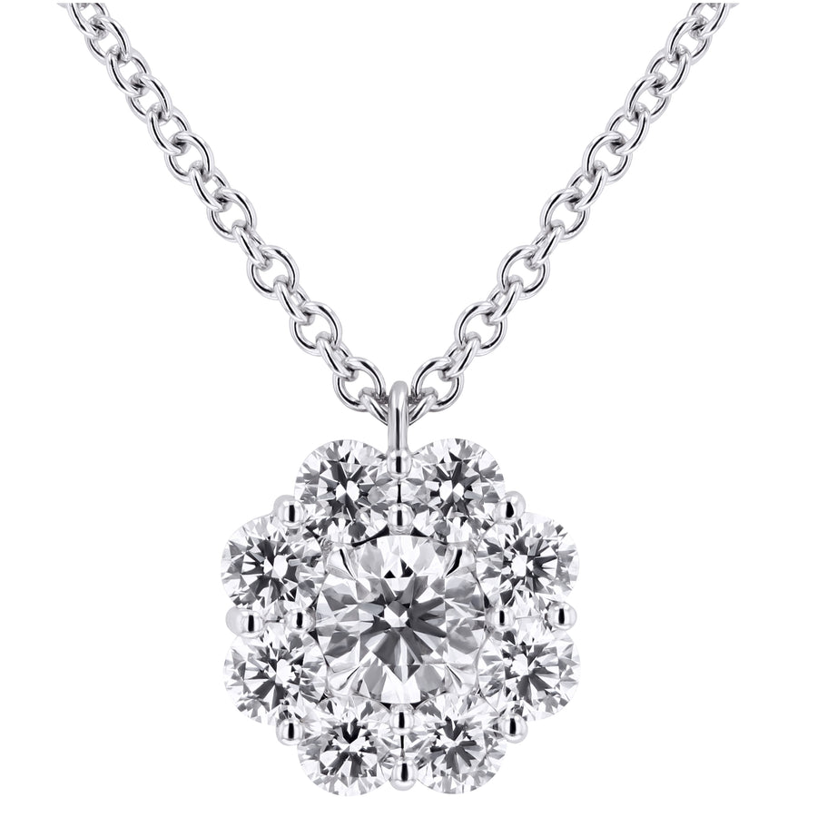 Skeie's Legacy Collection Diamond Cluster Pendant Necklace