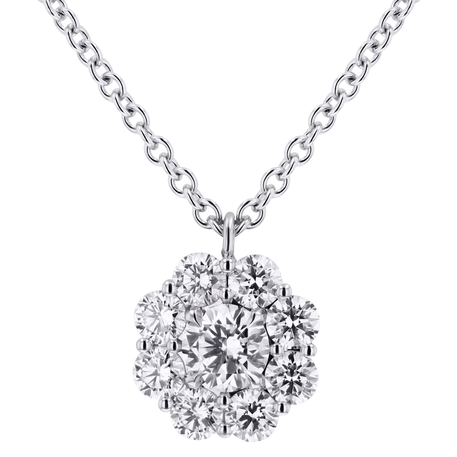 Skeie's Legacy Collection Diamond Cluster Pendant Necklace