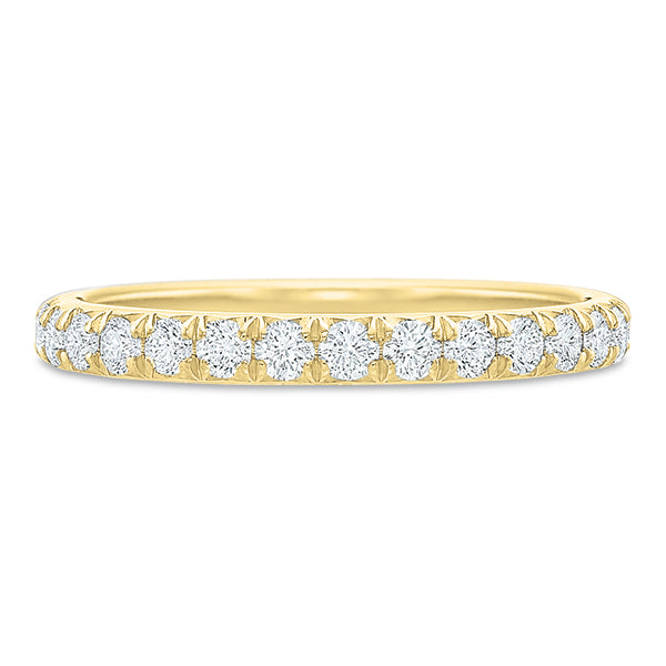 The French Cut Half-Round Diamond Band