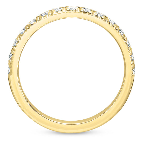 The French Cut Half-Round Diamond Band