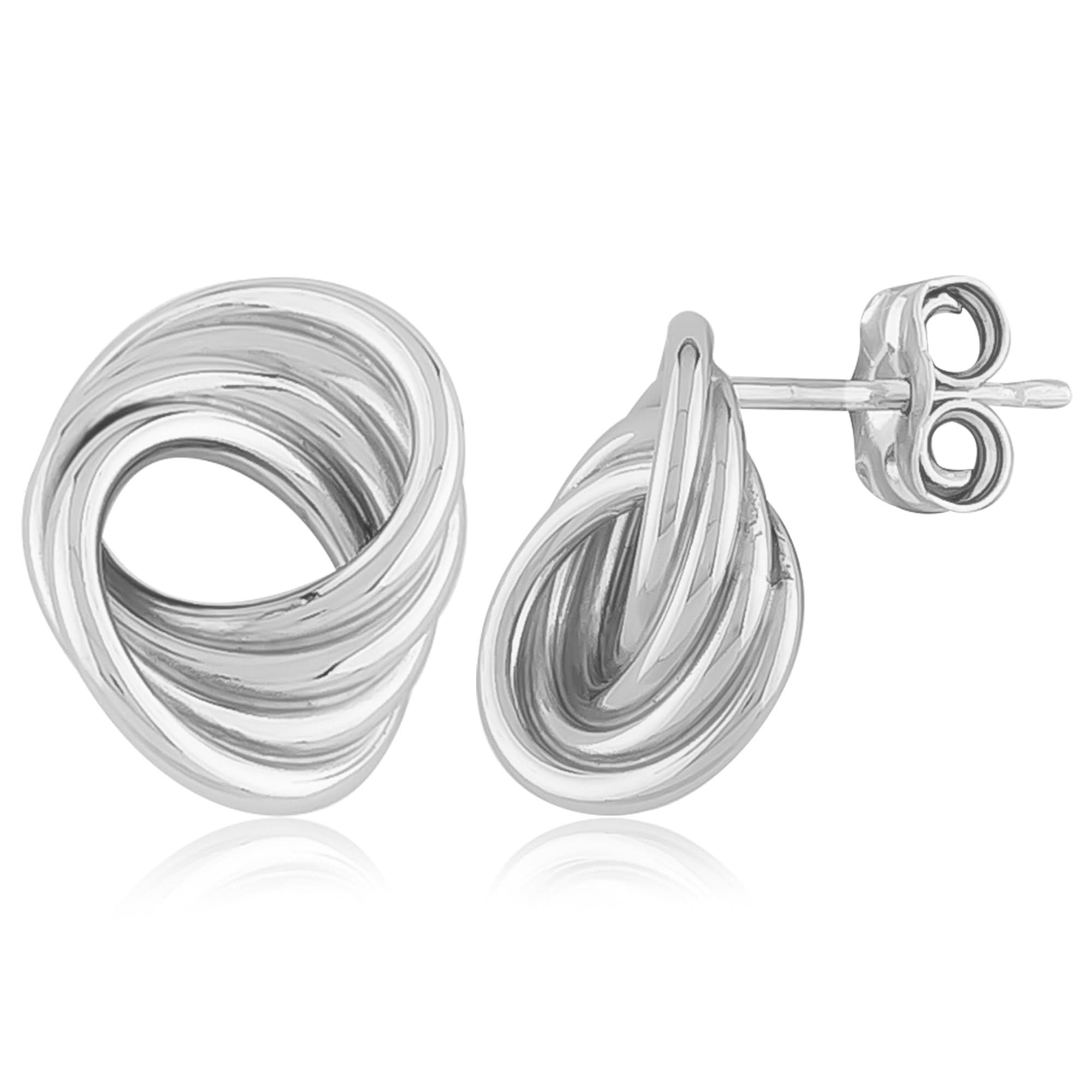 Sterling Silver Twist Knot Studs - Skeie's Jewelers