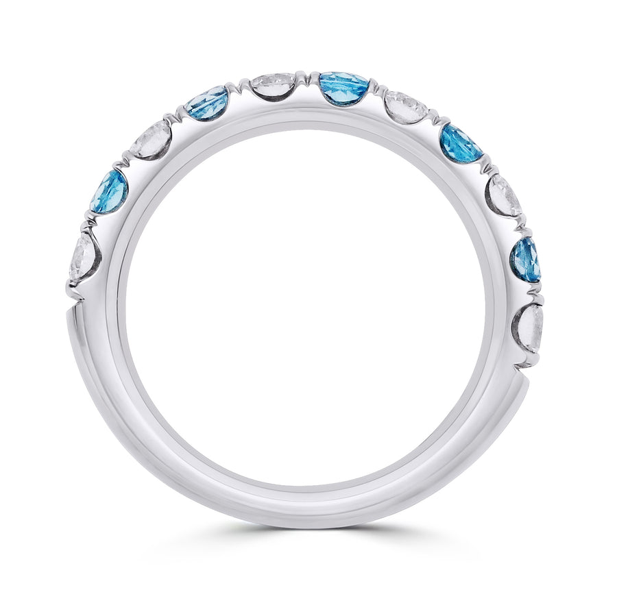 Topaz & Diamond Gemstone Band by Precision Set - Skeie's Jewelers