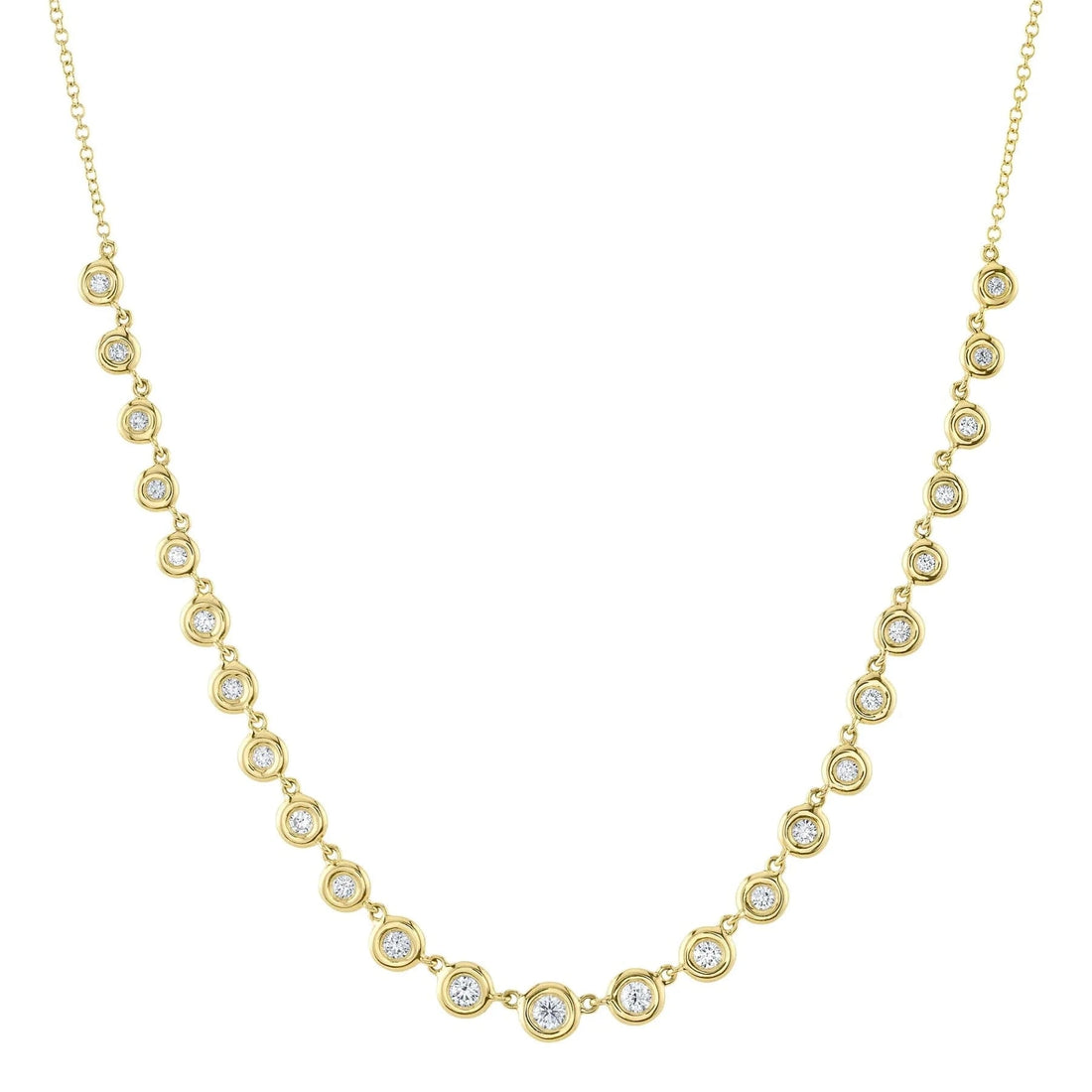 Diamond Bezel Necklace by Shy Creation