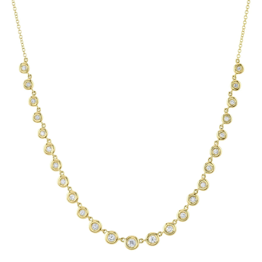 Diamond Bezel Necklace by Shy Creation