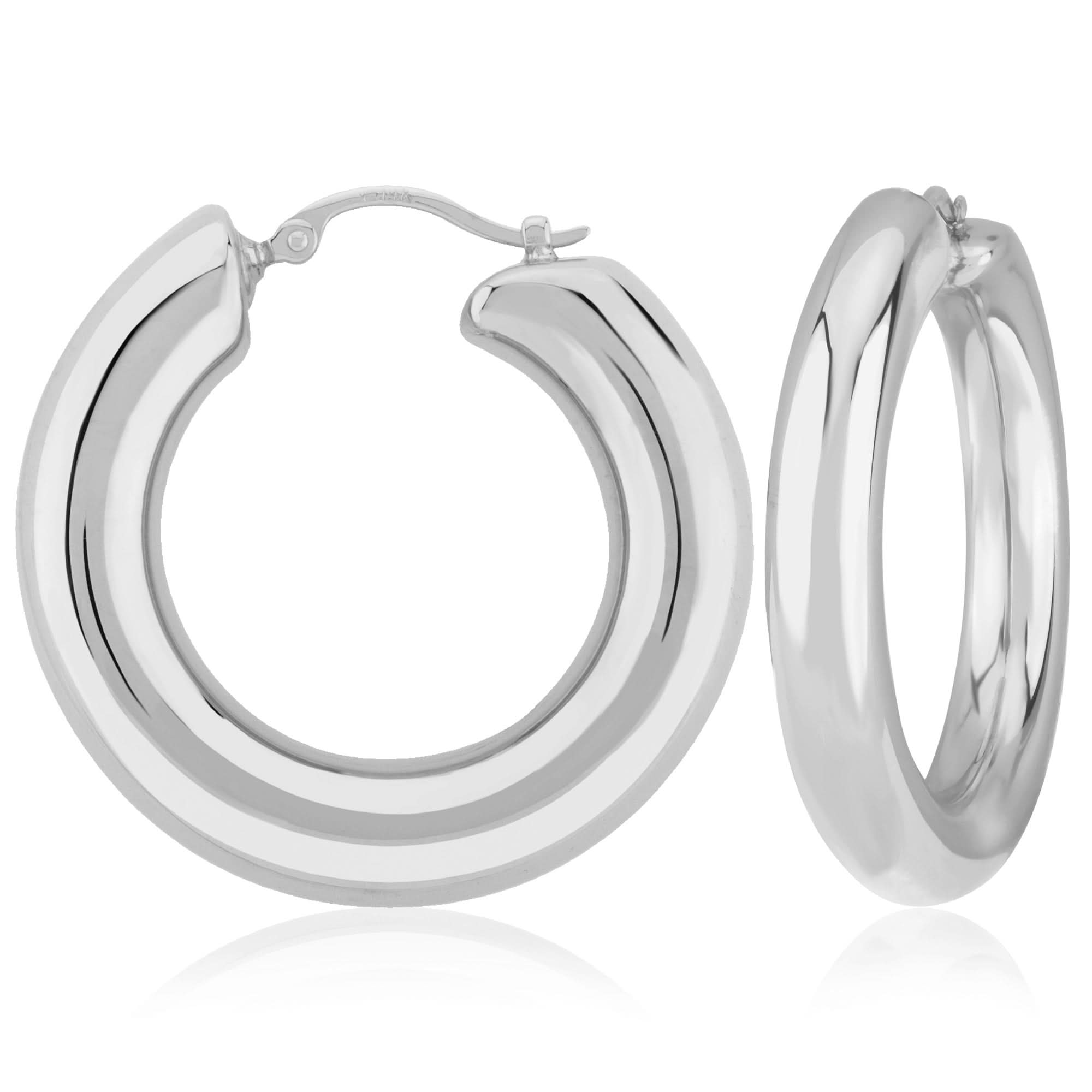 Sterling Silver Donut Tube Hoops - Skeie's Jewelers