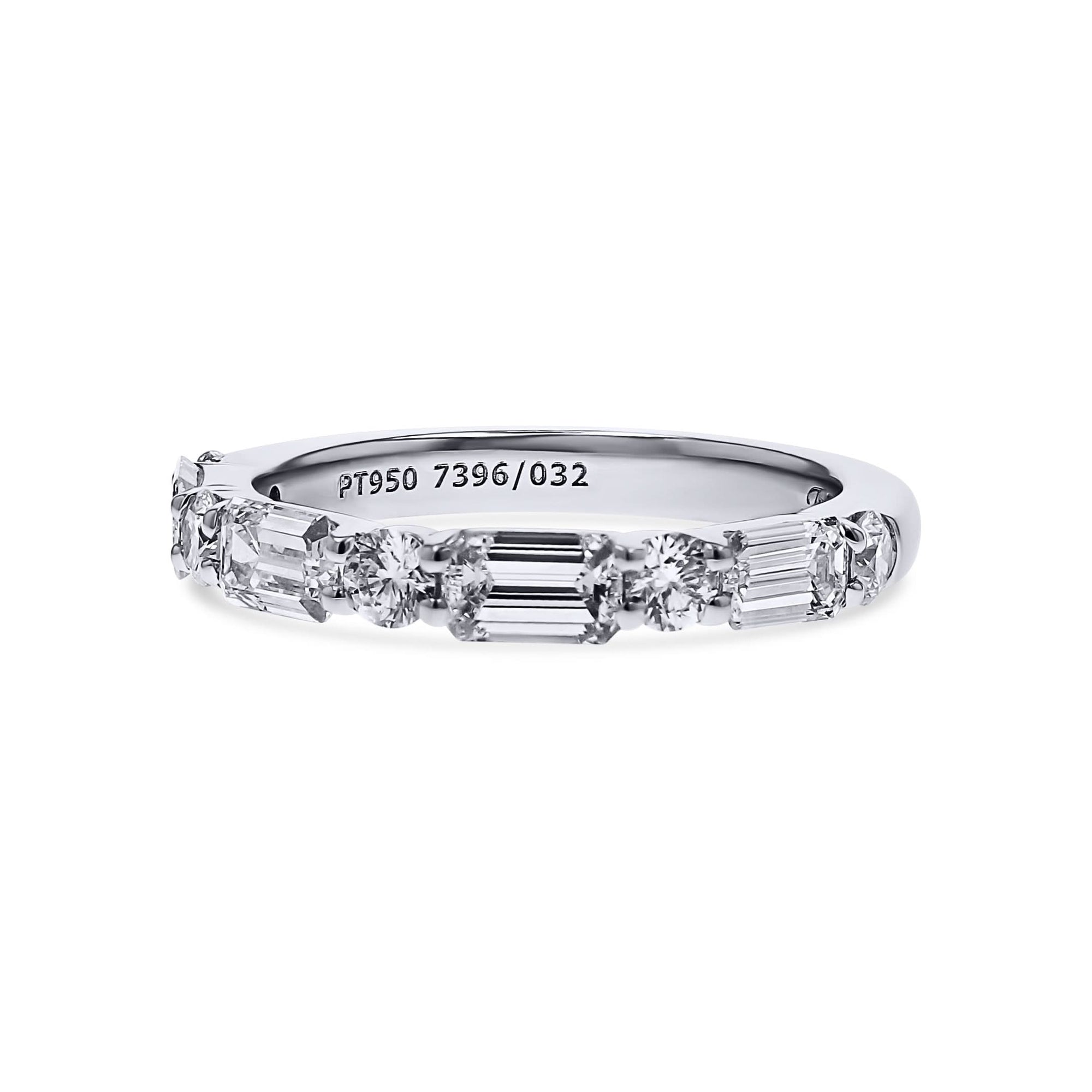 Round & Emerald Cut Diamond Band - Skeie's Jewelers