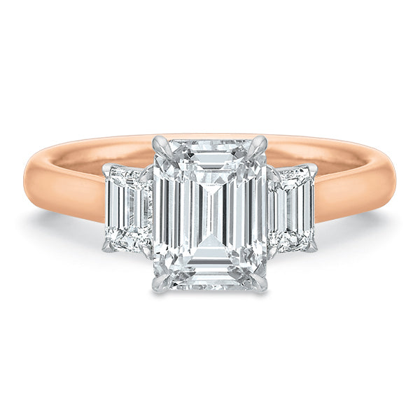Emerald-Cut Three-Stone Engagement Ring - Skeie's Jewelers