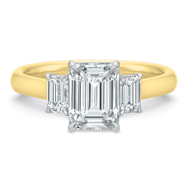 Emerald-Cut Three-Stone Engagement Ring - Skeie's Jewelers