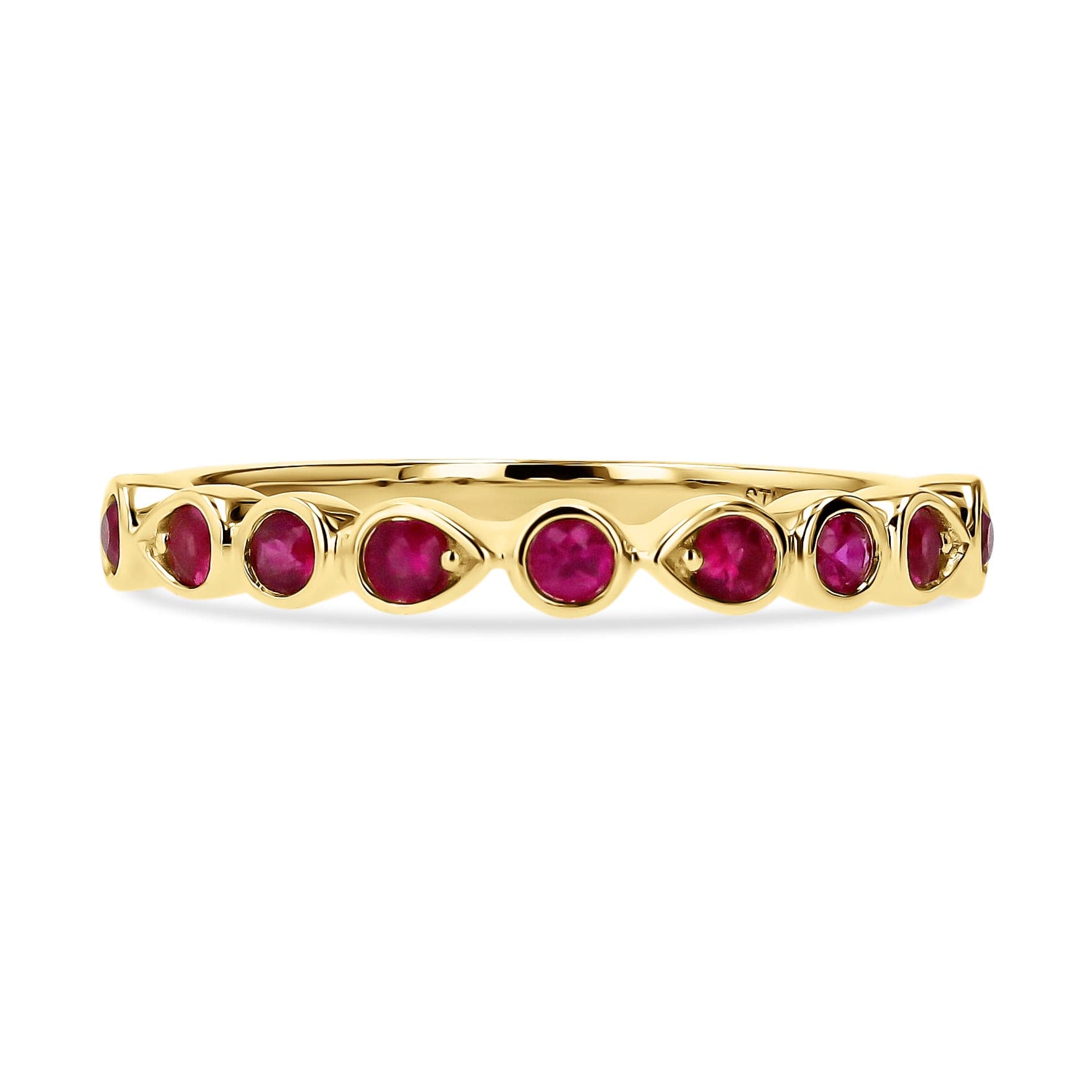 Bezel Set Ruby Eternity Band - Skeie's Jewelers