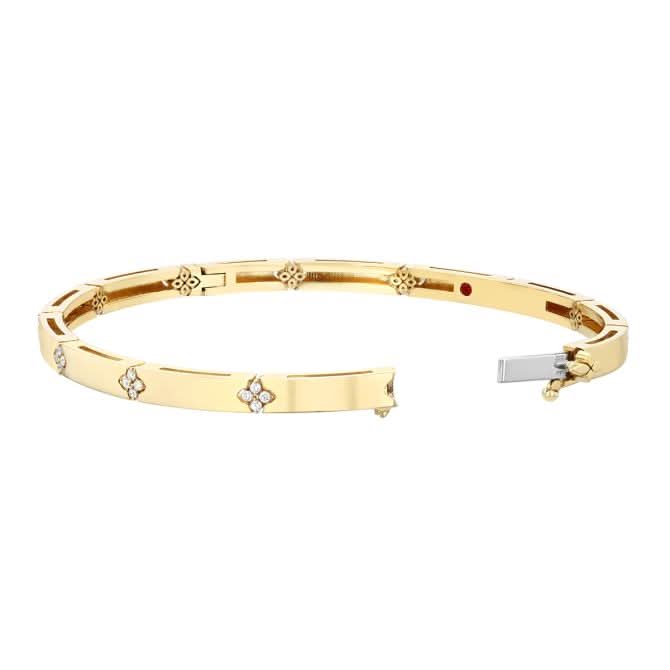Roberto Coin Love in Verona Diamond Station Bangle with locking clasp