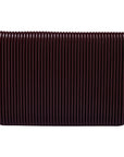 marron pleated clutch jewelery case on a white background