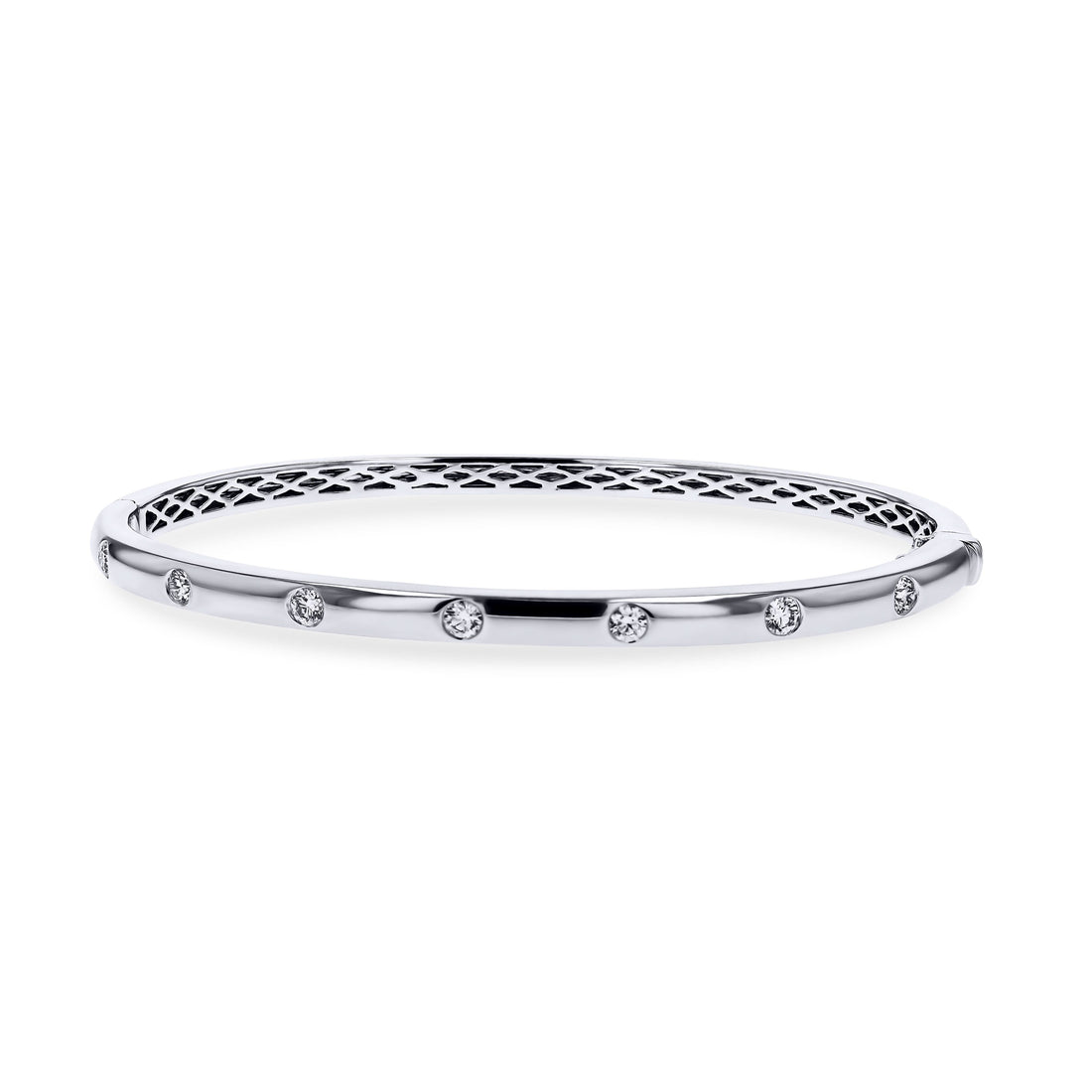 Flush-Set Diamond Bangle