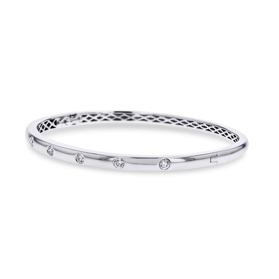 Flush-Set Diamond Bangle