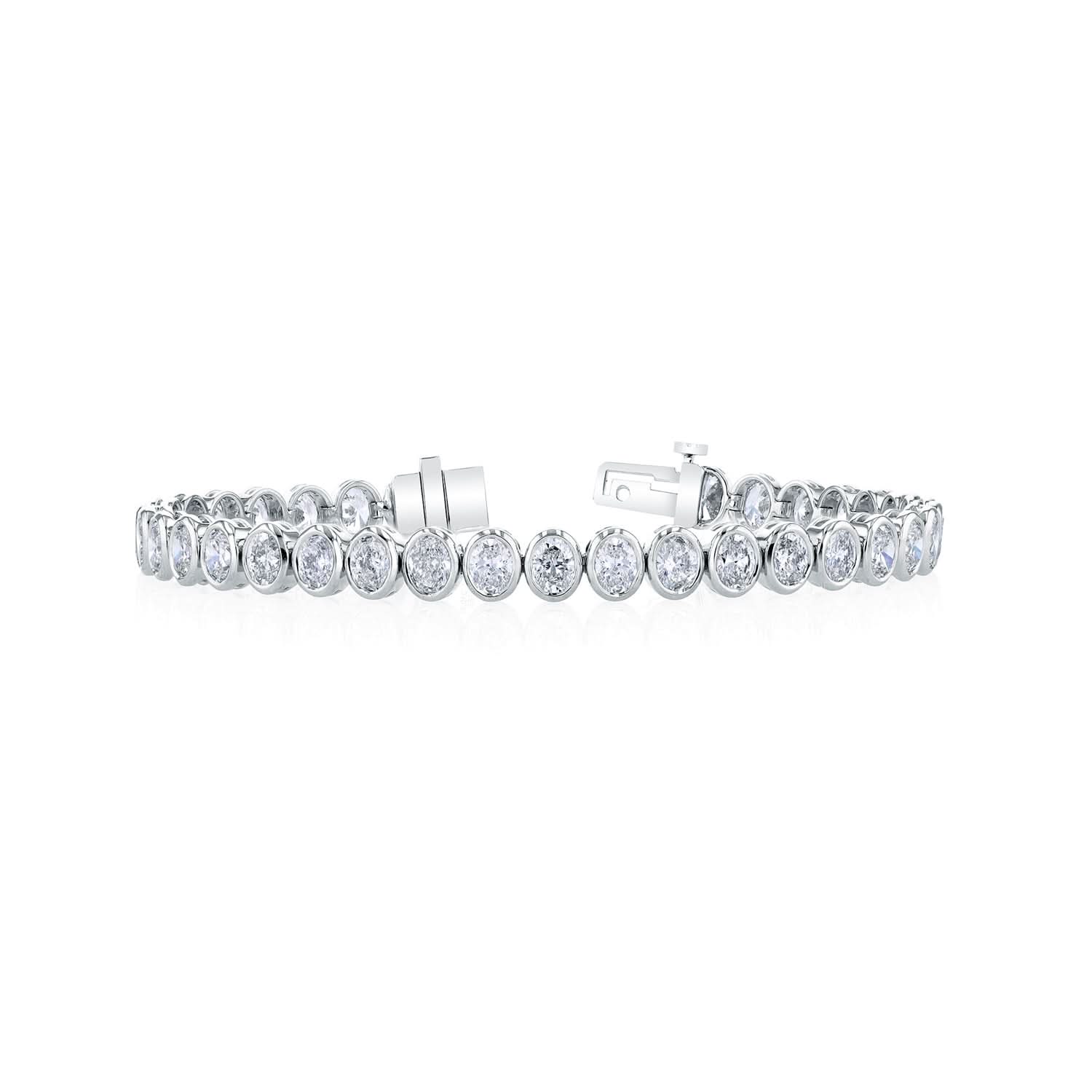 Oval-Cut Bezel Tennis Bracelet - Skeie's Jewelers