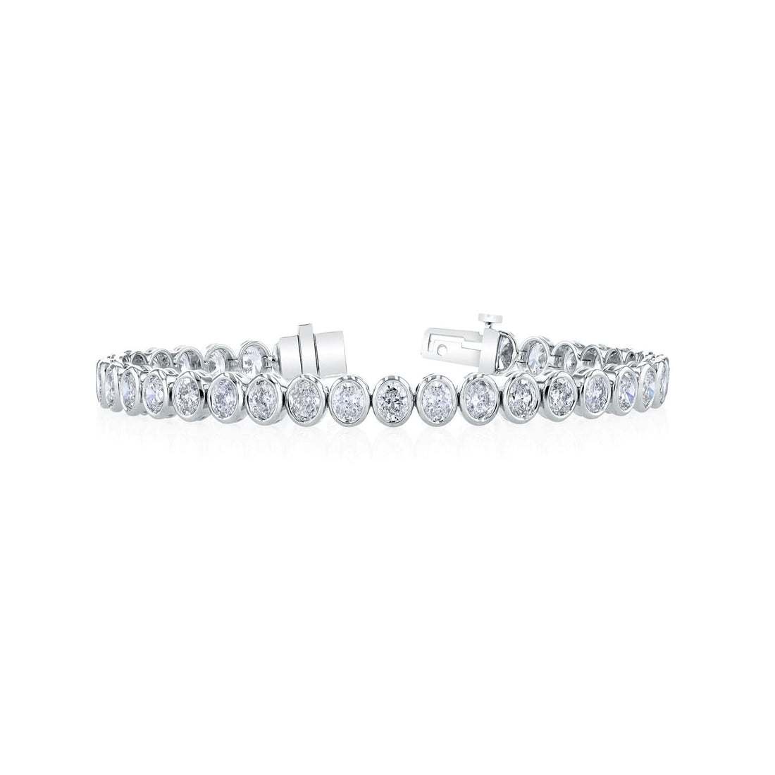 Oval-Cut Bezel Tennis Bracelet