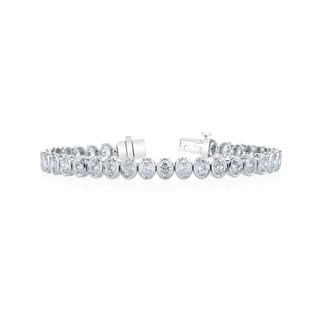 Oval-Cut Bezel Tennis Bracelet