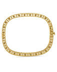 Yellow Gold Diamond-Set Princess Square-Edge Bangle - Skeie's Jewelers