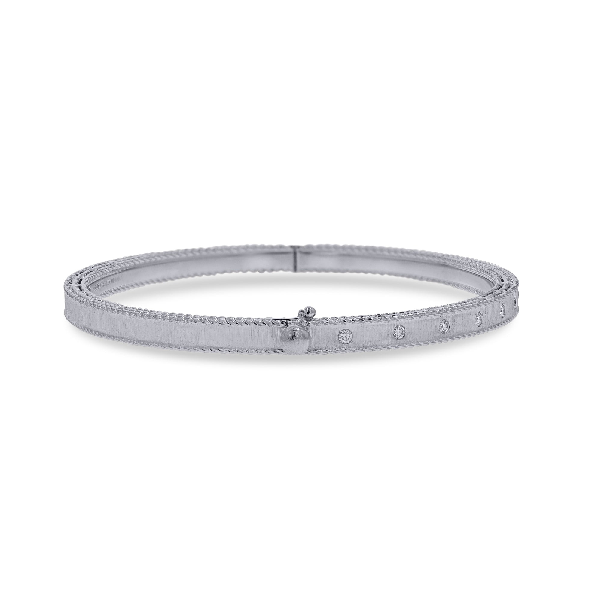 Roberto Coin White Gold Diamond-Set Princess Bangle - Skeie's Jewelers
