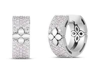 Roberto Coin Pave Diamond Verona Huggies - Skeie's Jewelers