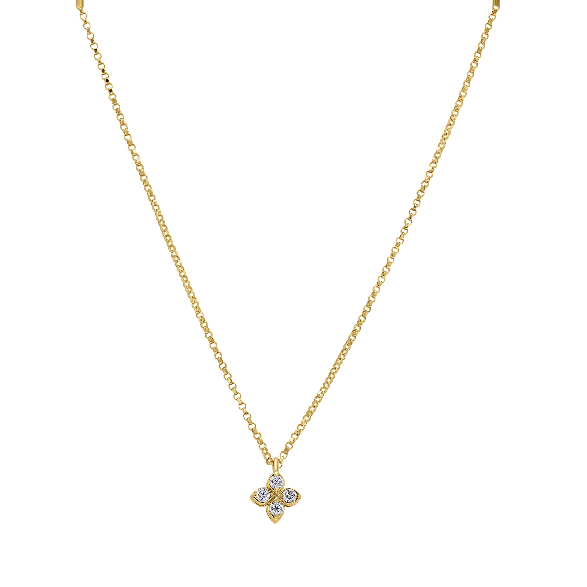 Roberto Coin 'Love by the Inch' Diamond Flower Pendant - Skeie's Jewelers