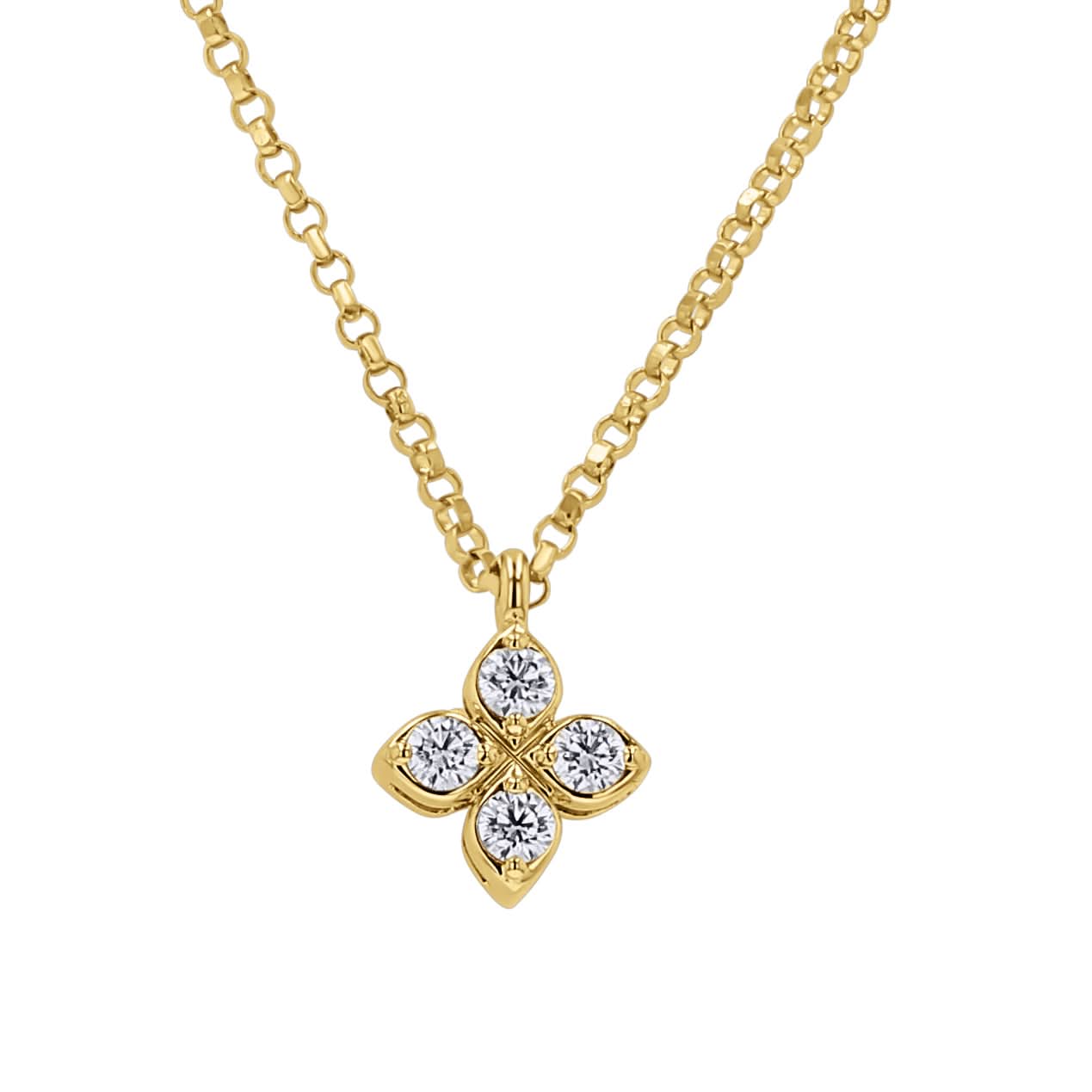 Roberto Coin 'Love by the Inch' Diamond Flower Pendant - Skeie's Jewelers