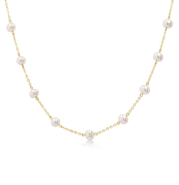 Carla | Nancy B. Pearl Tincup Pearl Station Necklace