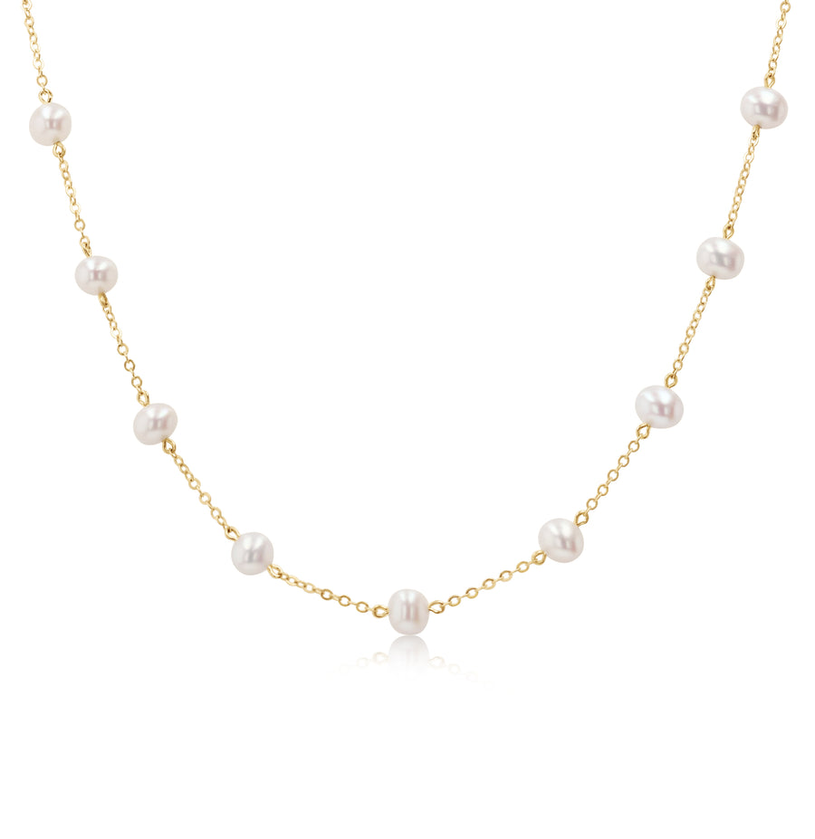 Carla | Nancy B. Pearl Tincup Pearl Station Necklace - Skeie's Jewelers
