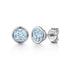 Gabriel & Co. Sterling Silver Gemstone Bezel Studs - Skeie's Jewelers