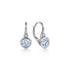 Gabriel & Co. Sterling Silver Gemstone & Diamond Leverback Earrings - Skeie's Jewelers