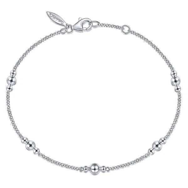 Gabriel &amp; Co. Sterling Silver Beaded Station Bracelet - Skeie's Jewelers