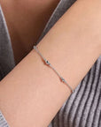 Gabriel & Co. Sterling Silver Beaded Station Bracelet - Skeie's Jewelers