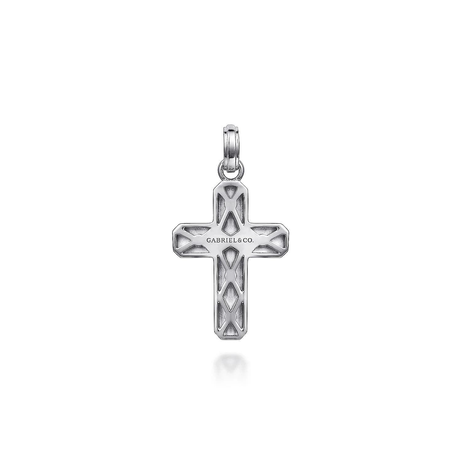 Gabriel & Co. 925 Sterling Silver Brushed Cross Pendant - Skeie's Jewelers